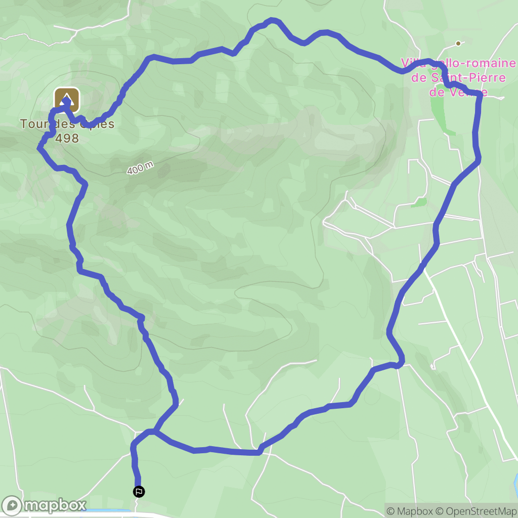 Eyguières : carte du parcours de randonnée - France