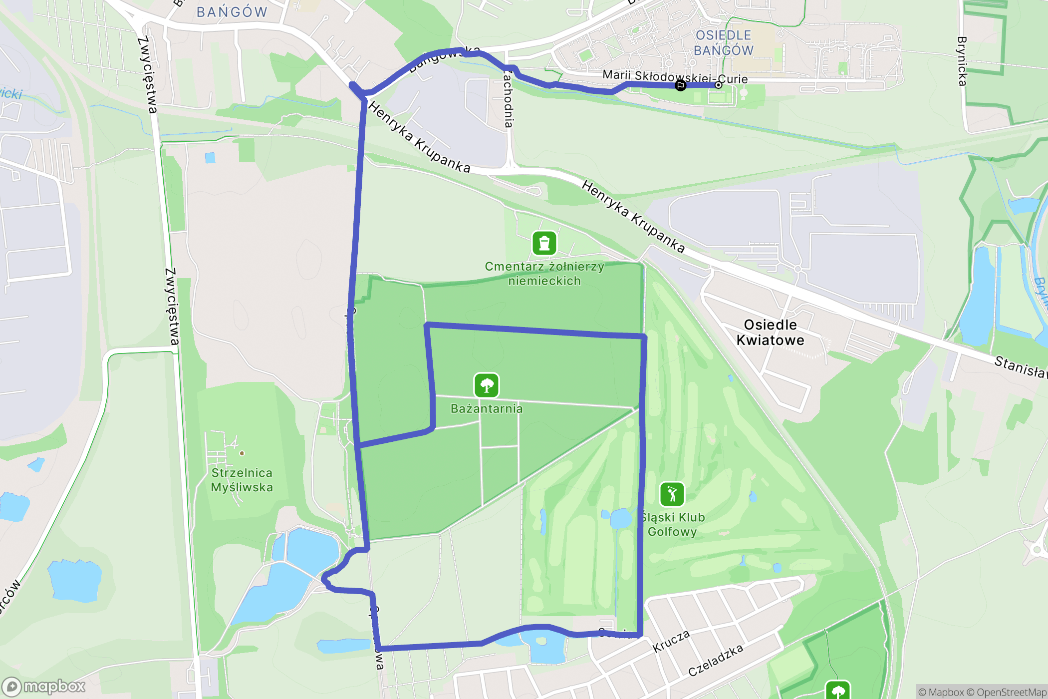 Siemianowice Śląskie: mapa trasy - Poland