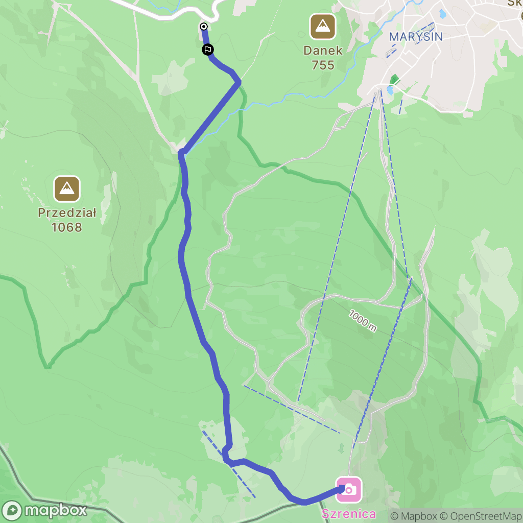 Szklarska Poręba: mapa trasy - Poland