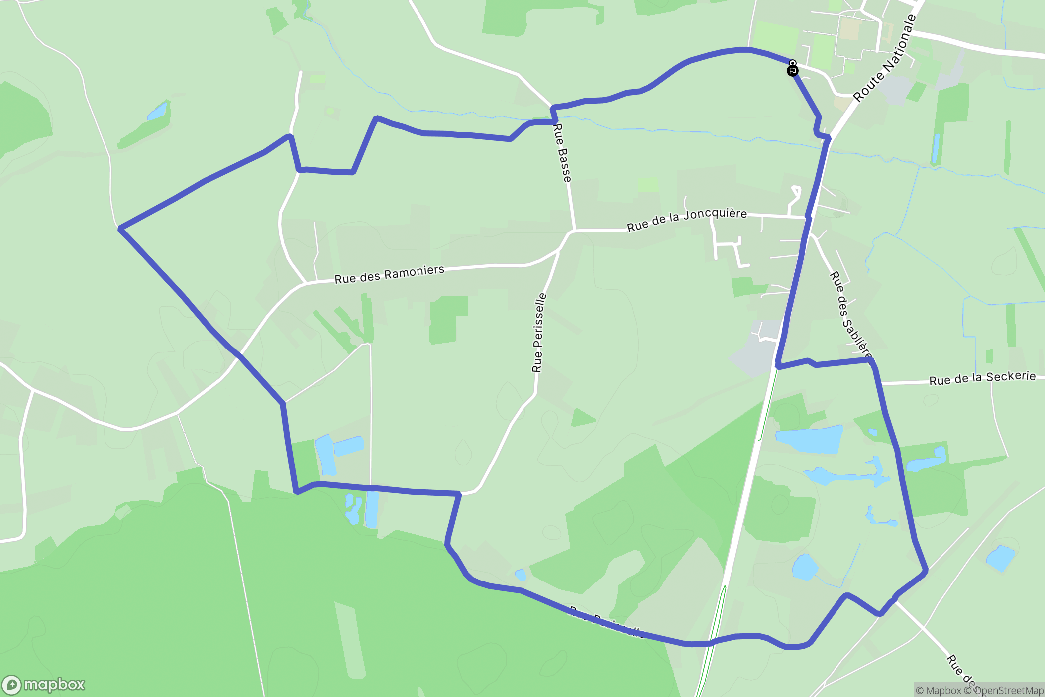 Coutiches : carte du parcours de randonnée - France