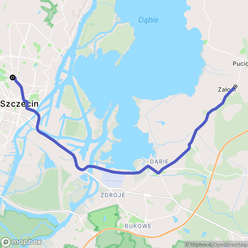Załom: mapa trasy - Poland