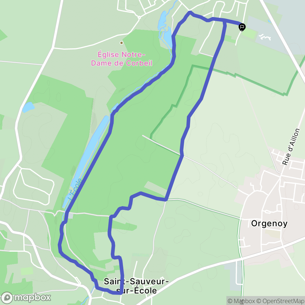 Pringy : carte du parcours de randonnée - France