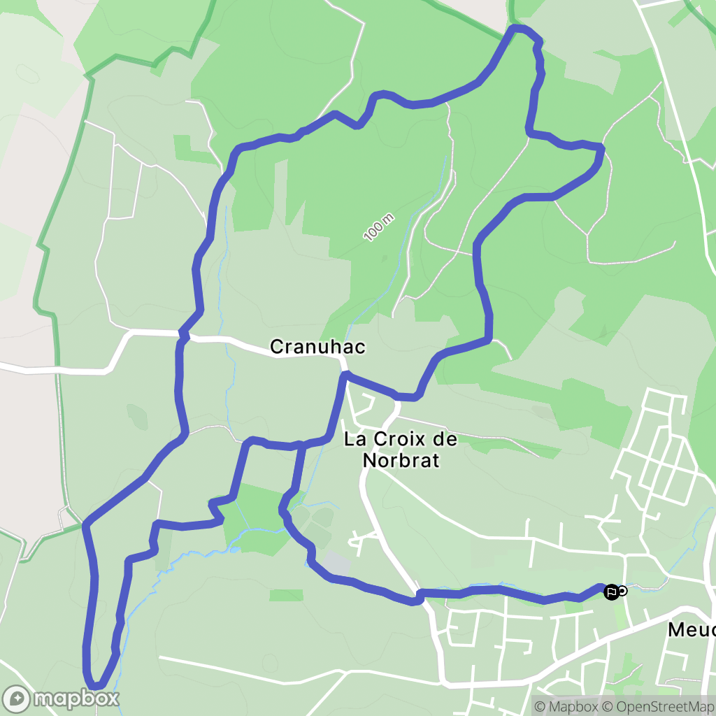 Meucon : carte du parcours de randonnée - France