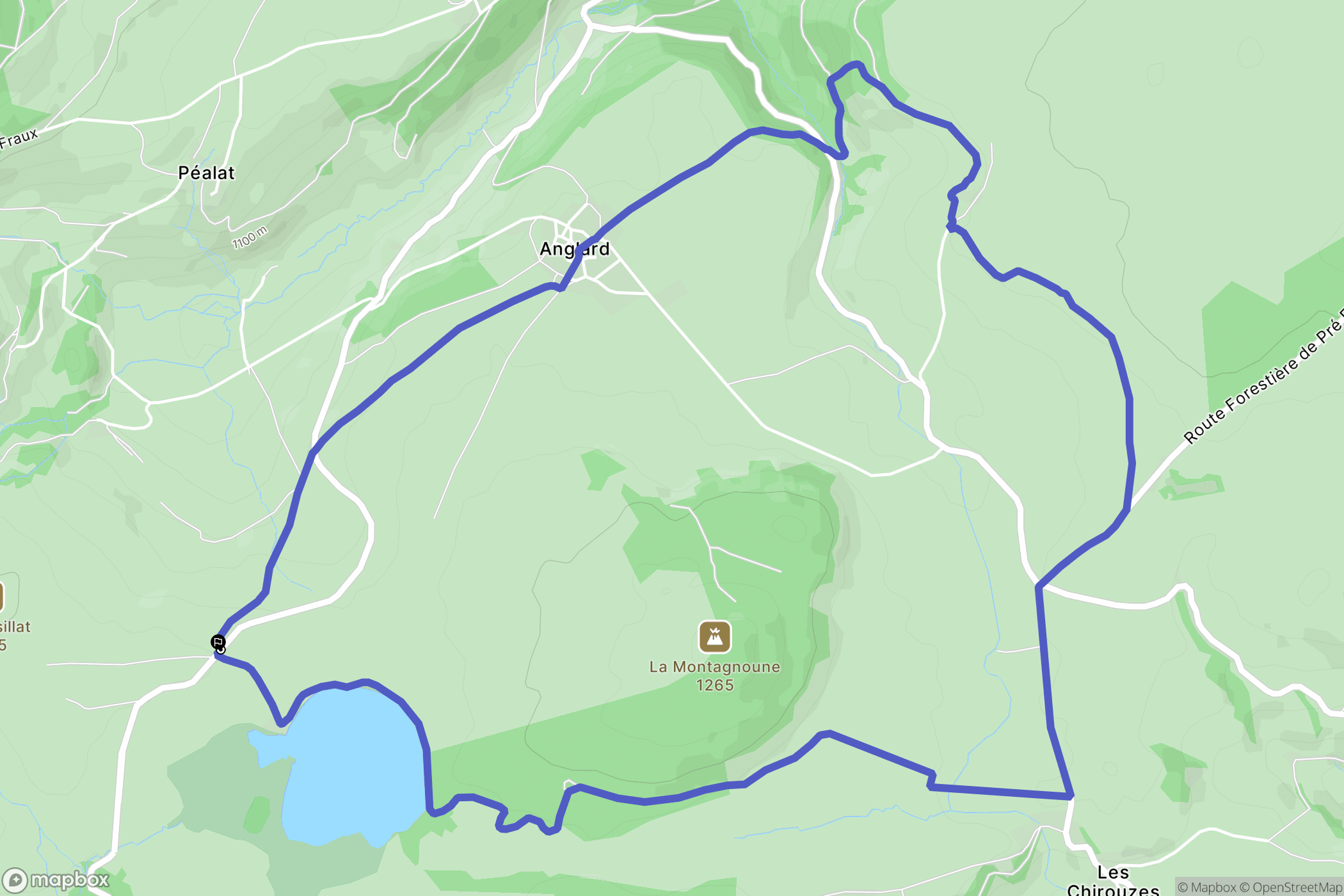 Besse-et-Saint-Anastaise : carte du parcours de randonnée - France