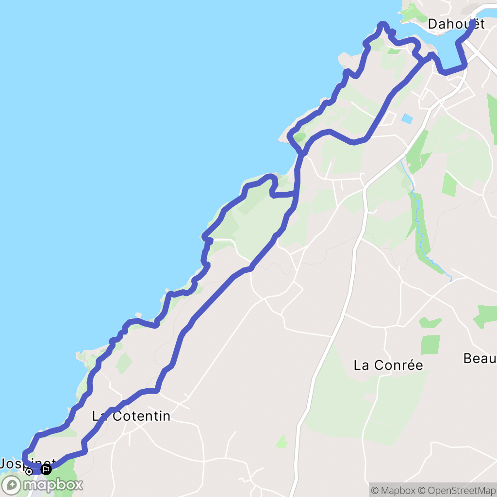 Lamballe-Armor : carte du parcours de randonnée - France