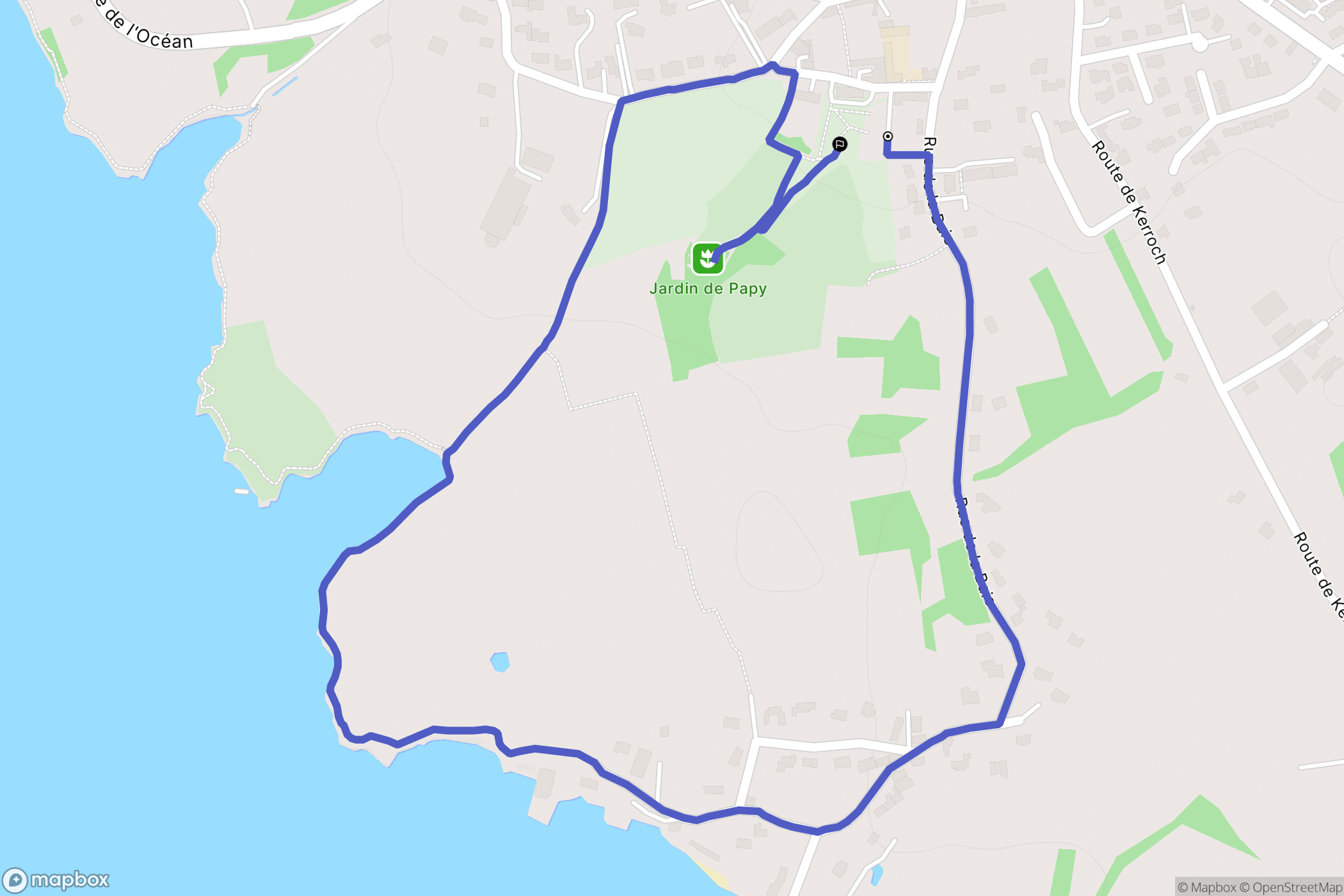 Plouharnel : carte du parcours de randonnée - France