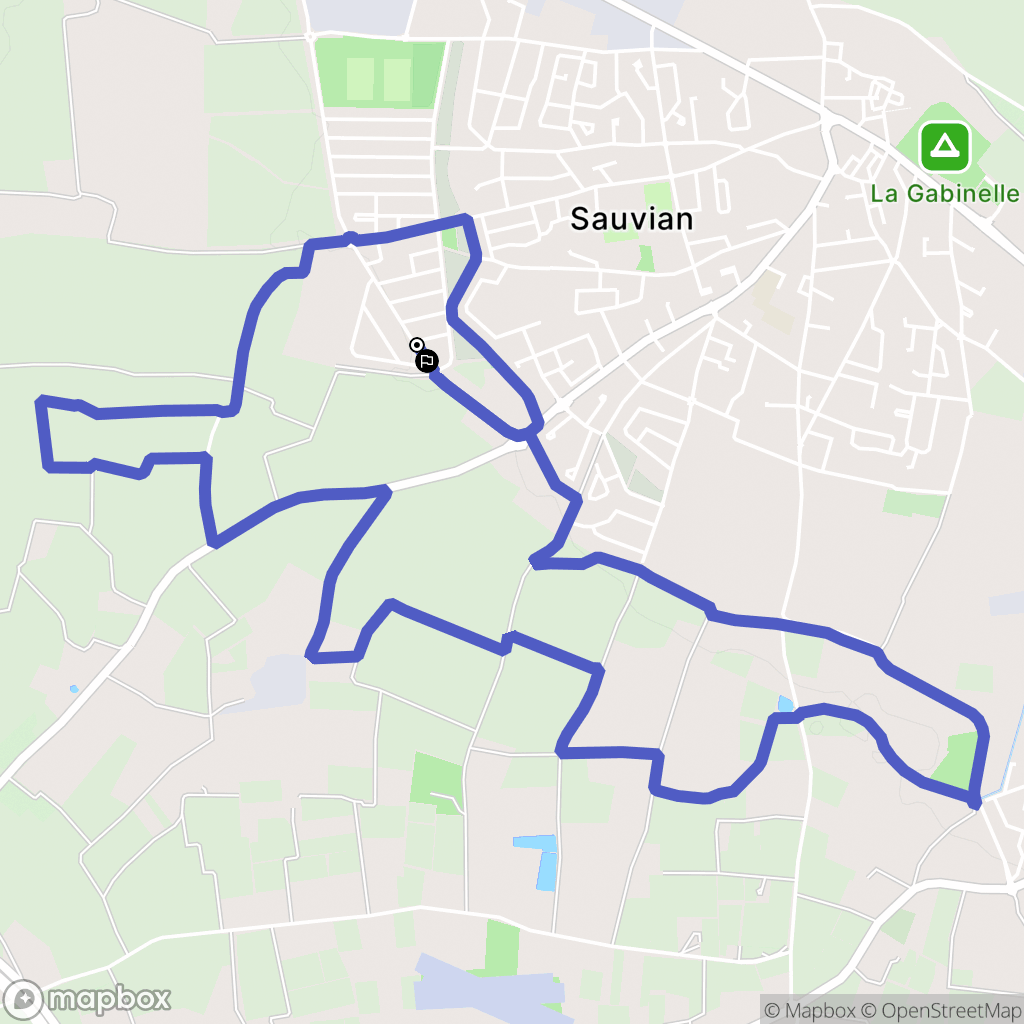 Sauvian : carte du parcours de randonnée - France