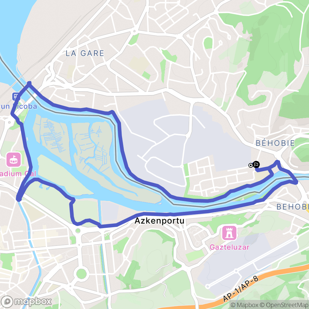 Hendaye : carte du parcours de randonnée - France