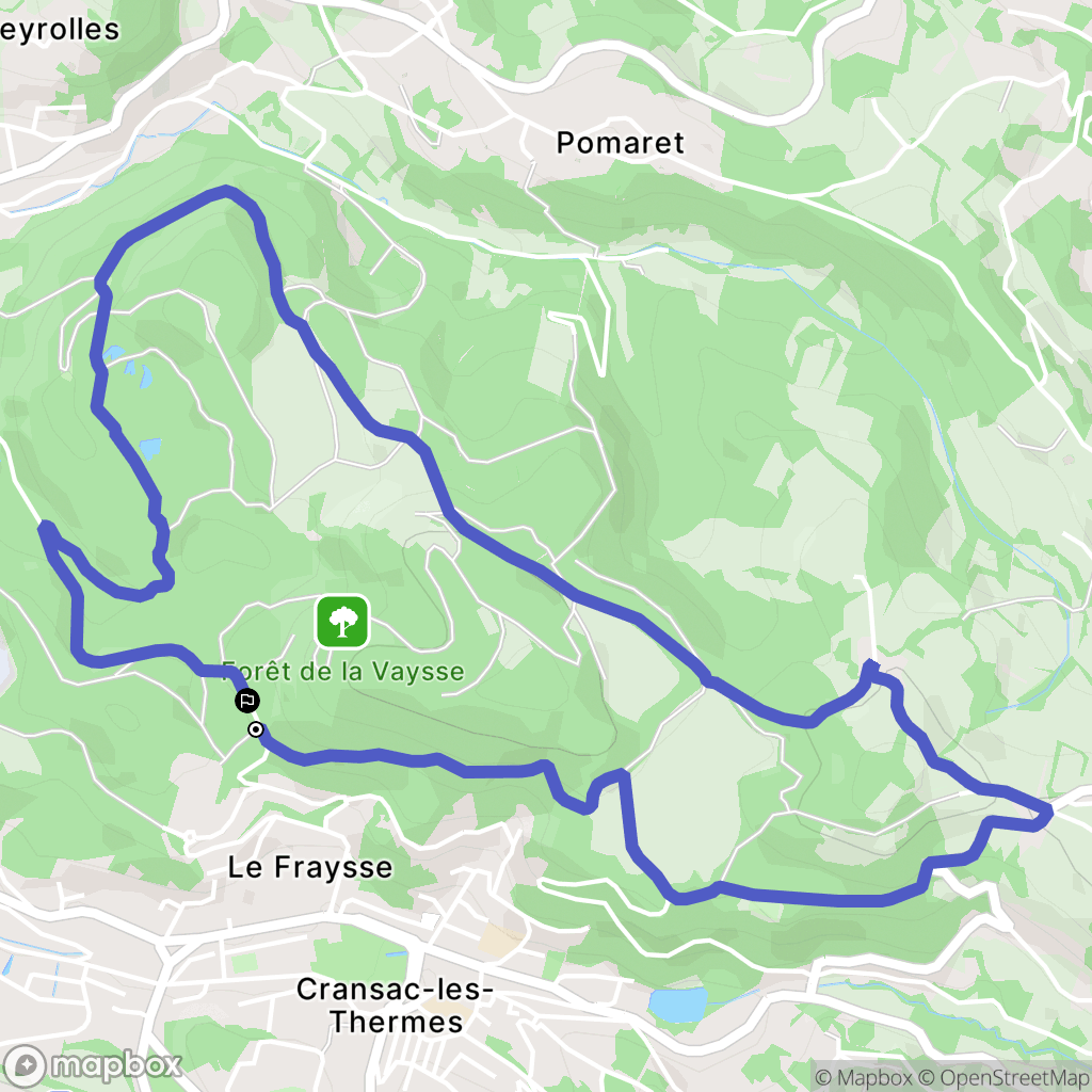 Cransac : carte du parcours de randonnée - France