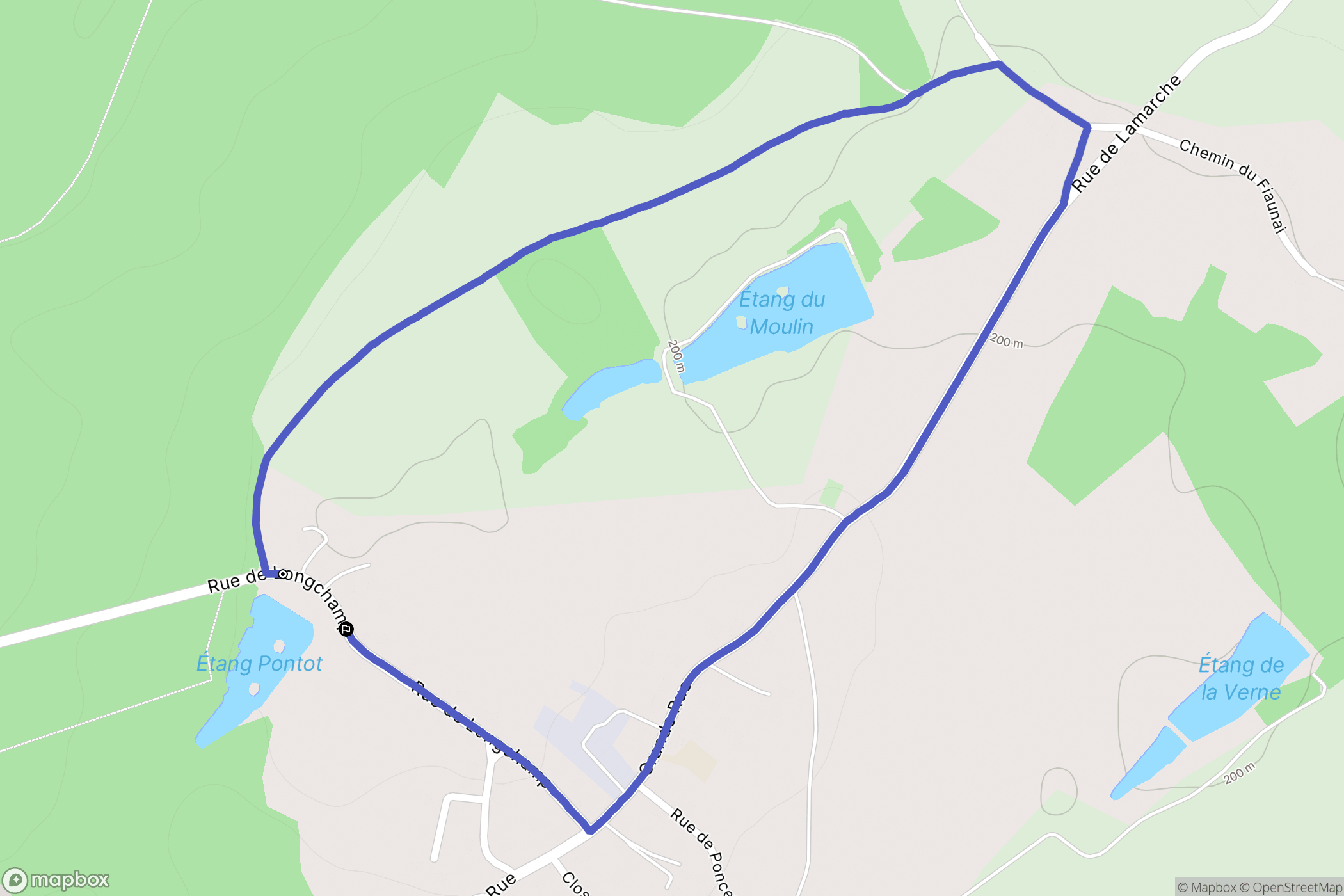 Magny-Montarlot : carte du parcours de randonnée - France