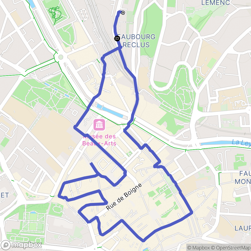 Chambéry : carte du parcours de randonnée - France