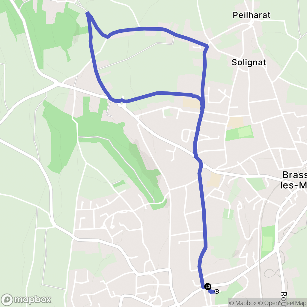 Sainte-Florine : carte du parcours de randonnée - France