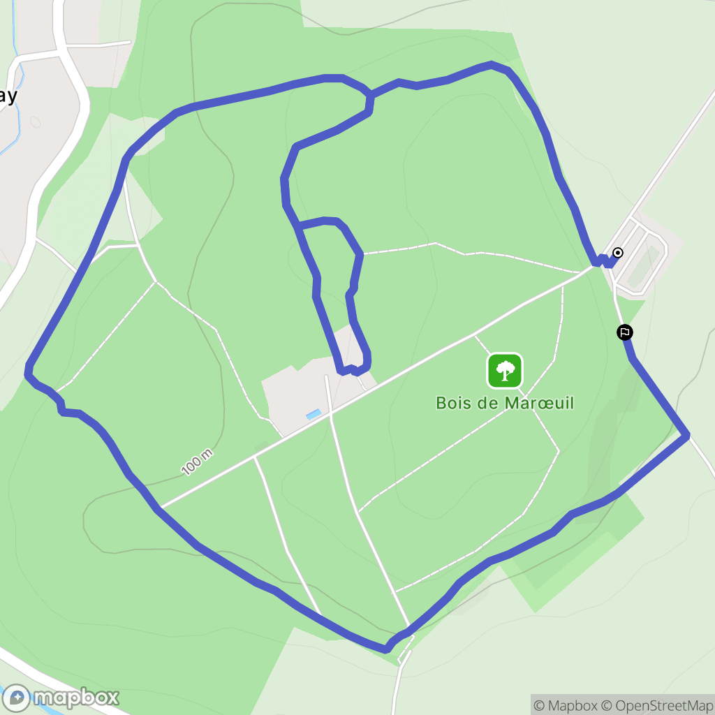 Marœuil : carte du parcours de randonnée - France