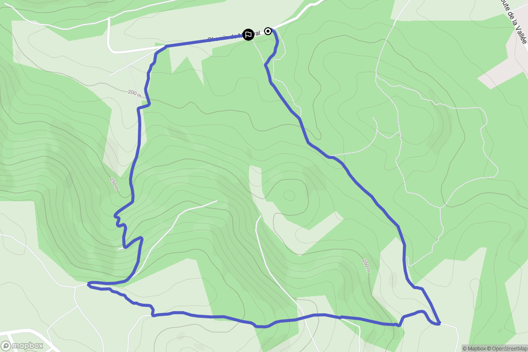Labarthe-Bleys : carte du parcours de randonnée - France