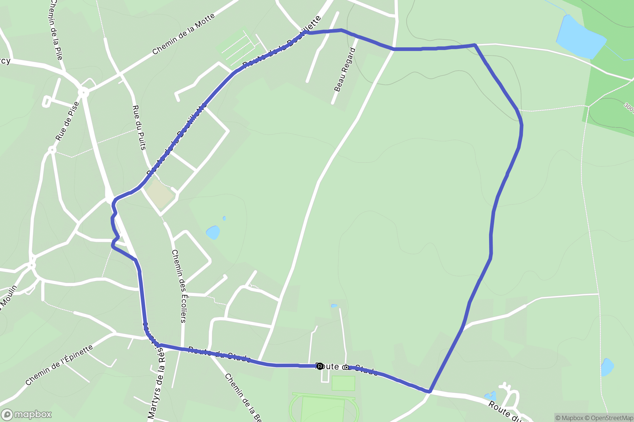 Renwez : carte du parcours de randonnée - France