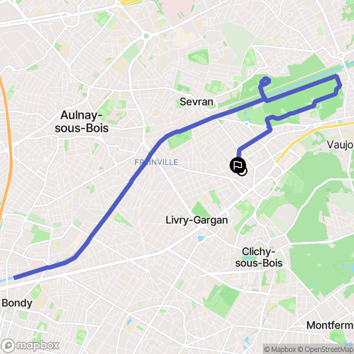 Livry-Gargan : carte du parcours de randonnée - France
