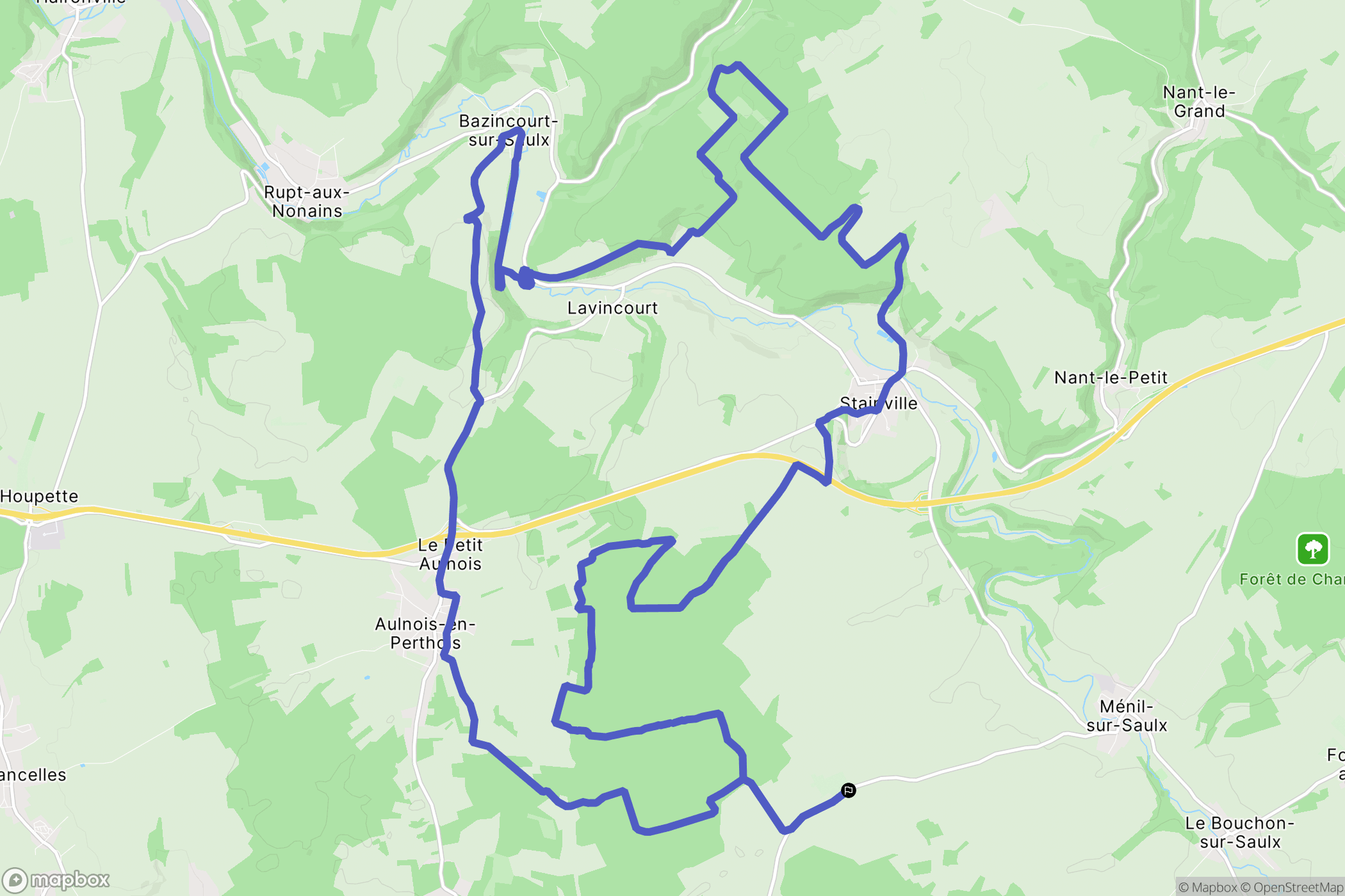 Stainville : carte du parcours de randonnée - France