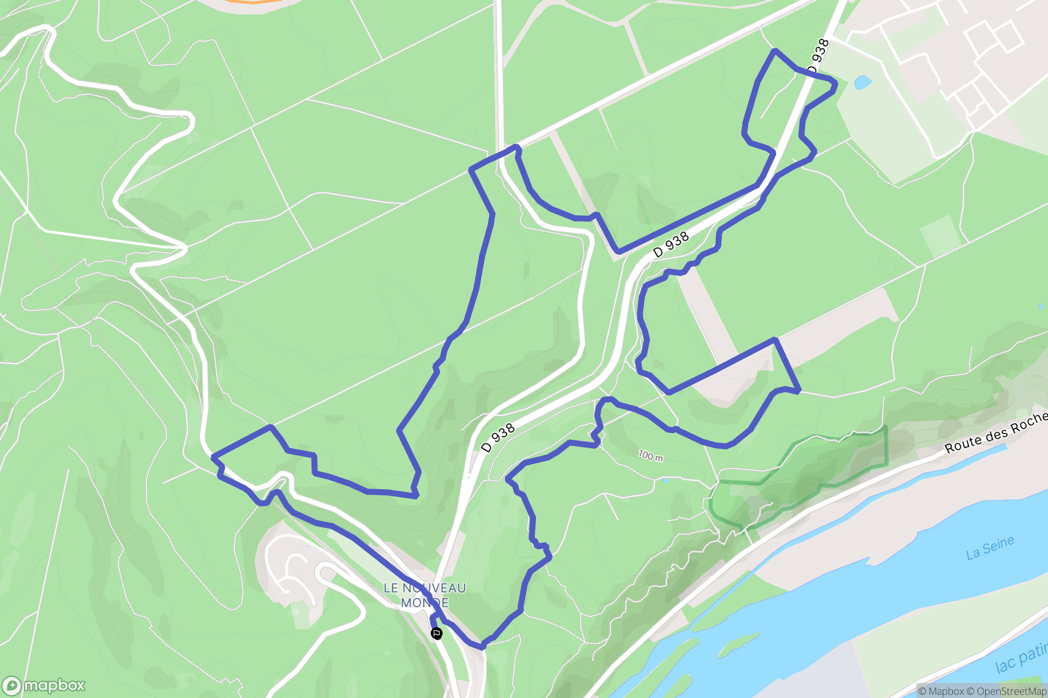 Orival : carte du parcours de randonnée - France