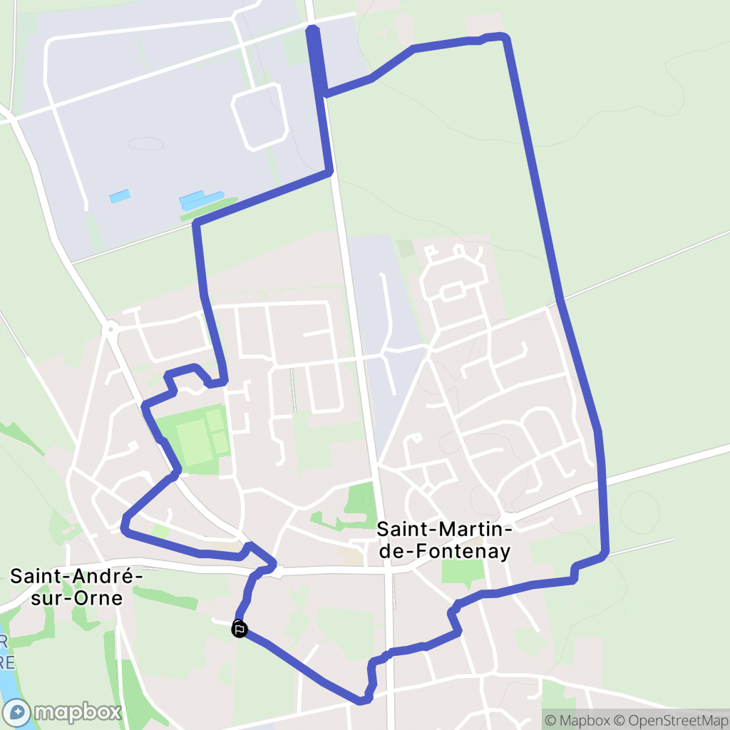 Saint-André-sur-Orne : carte du parcours de randonnée - France