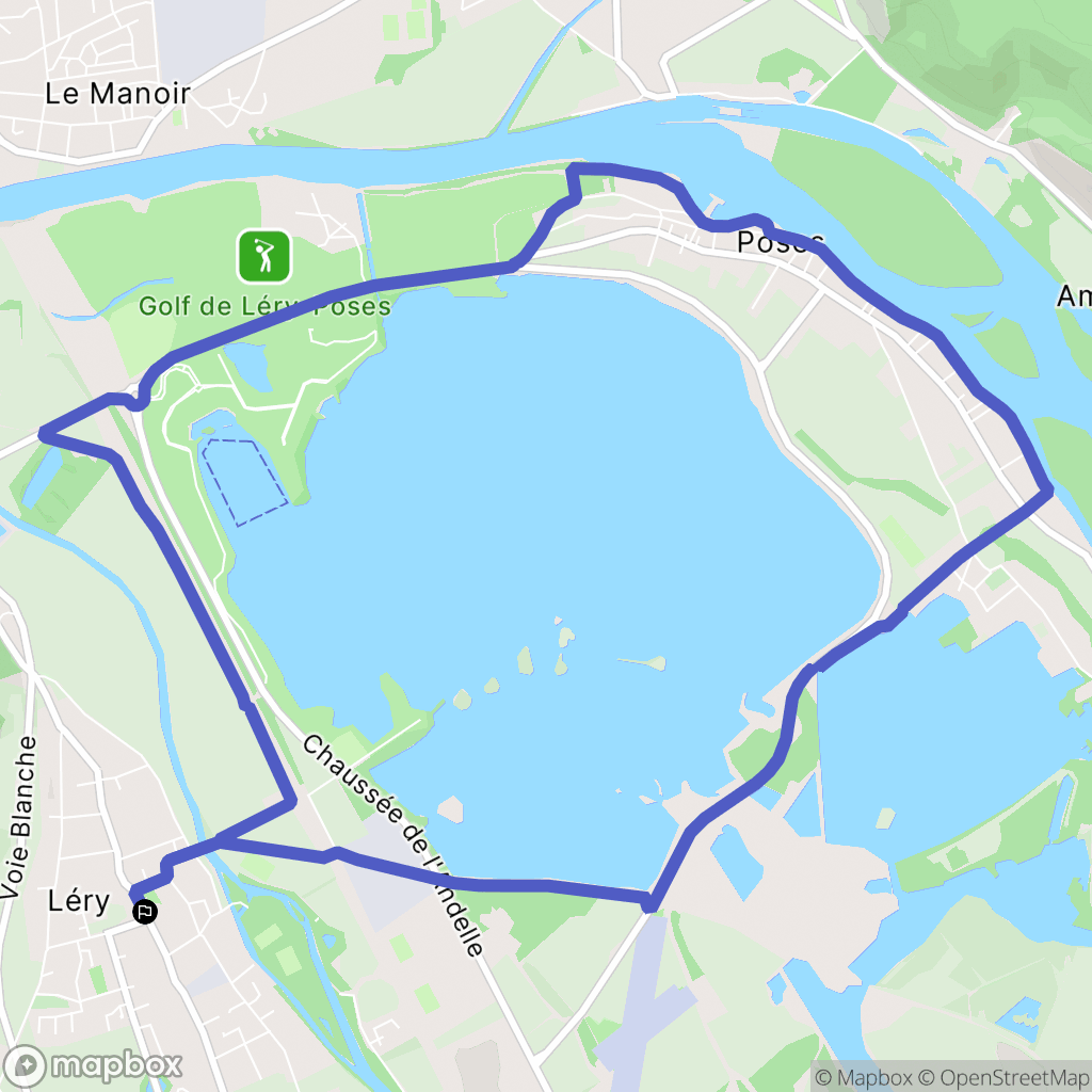 Léry : carte du parcours de randonnée - France
