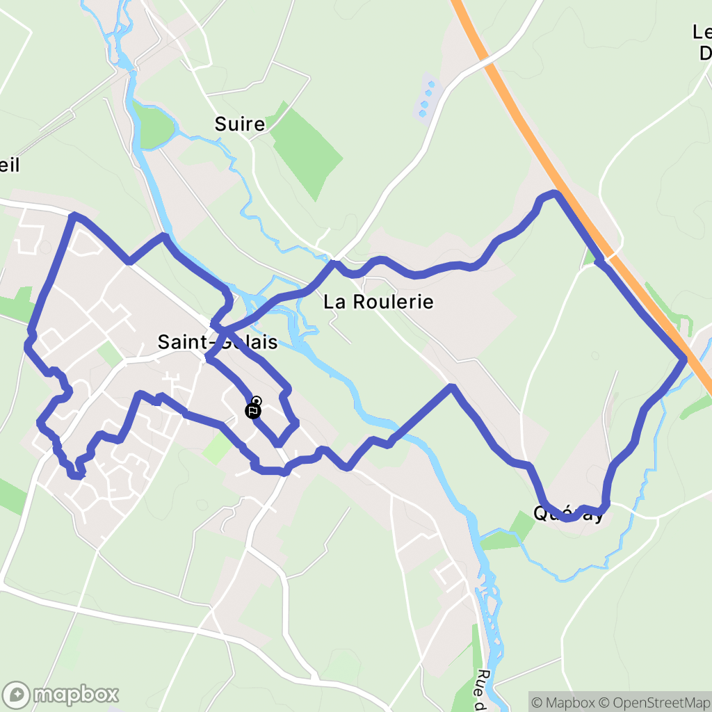 Saint-Gelais : carte du parcours de randonnée - France
