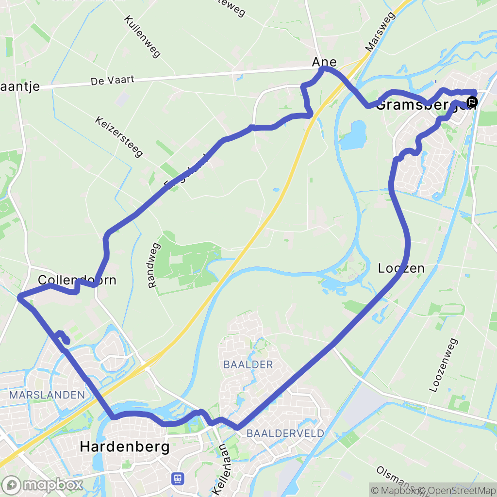 Gramsbergen: routekaart voor buitenactiviteiten - Netherlands