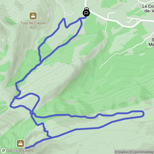 Plan-d'Aups-Sainte-Baume : carte du parcours de randonnée - France
