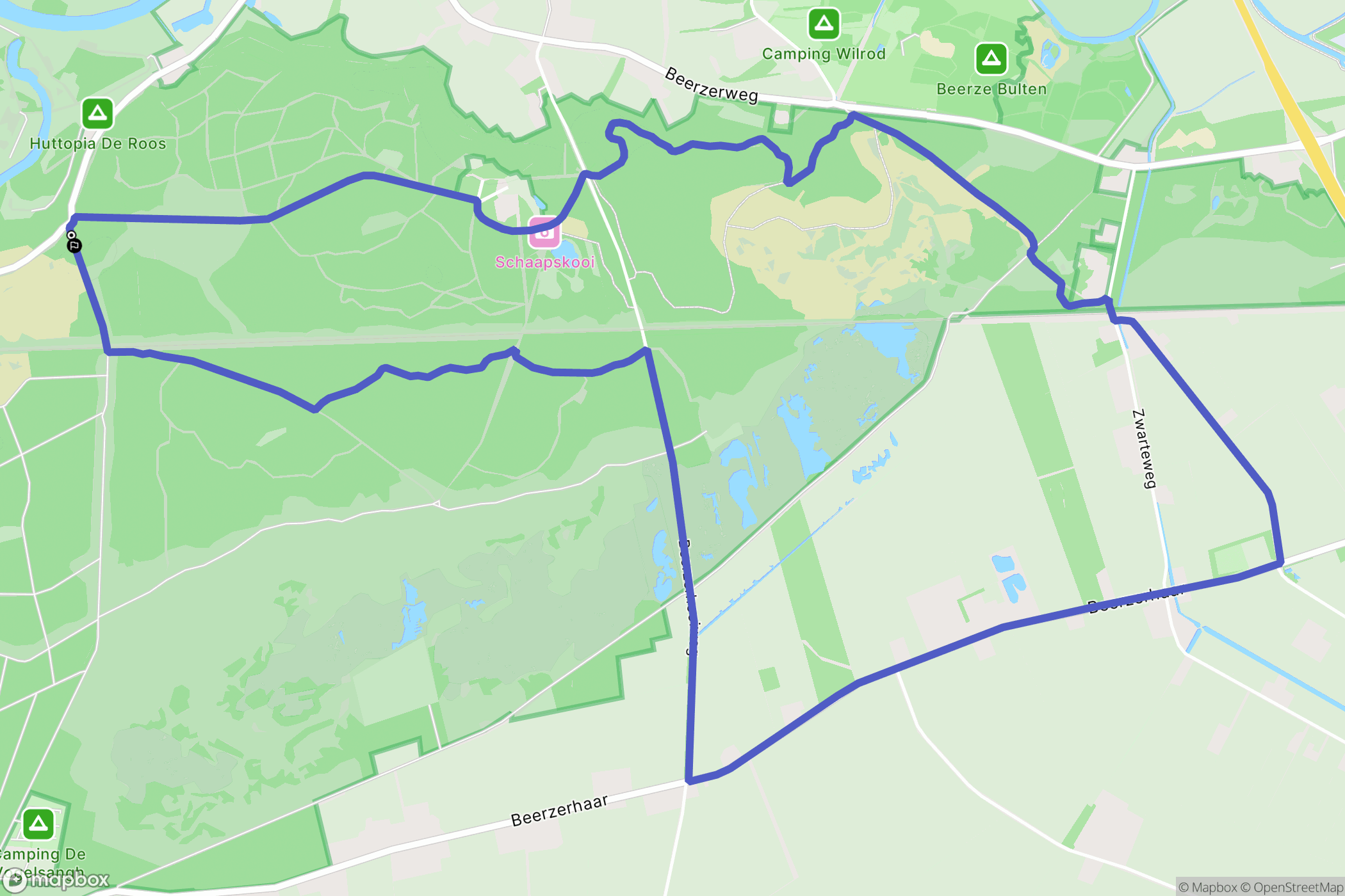 Beerze: routekaart voor buitenactiviteiten - Netherlands