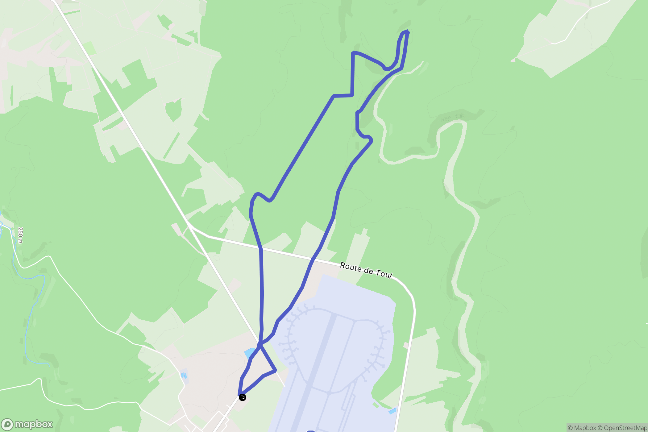 Ochey : carte du parcours de randonnée - France