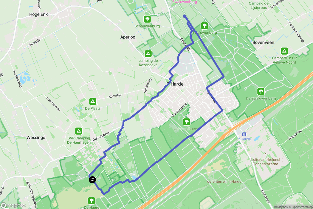 Doornspijk: routekaart voor buitenactiviteiten - Netherlands