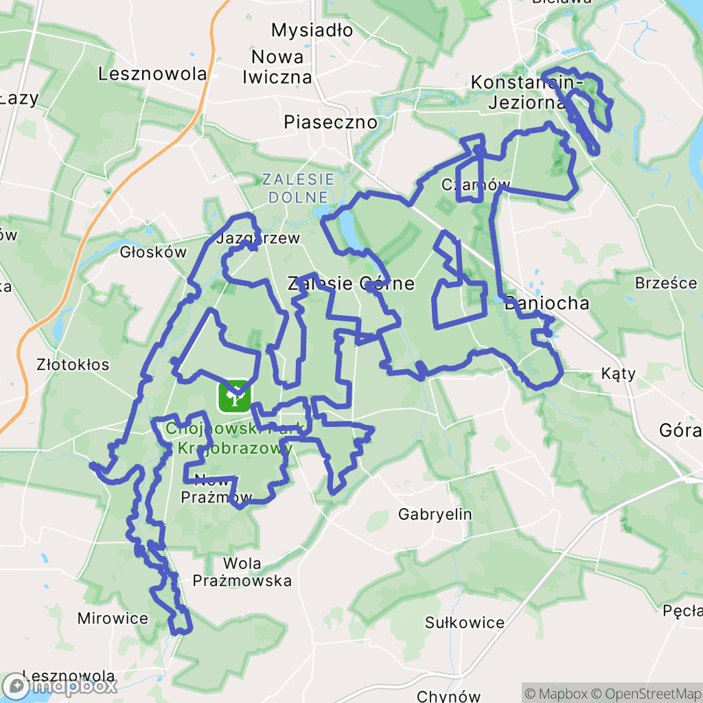 Mapa wyznaczonego obszaru chojnowski-park-krajobrazowy-rowerem-i-pieszo