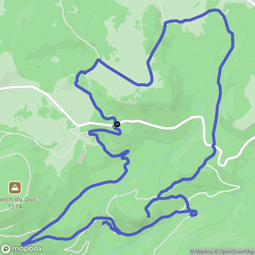 Curières : carte du parcours de randonnée - France