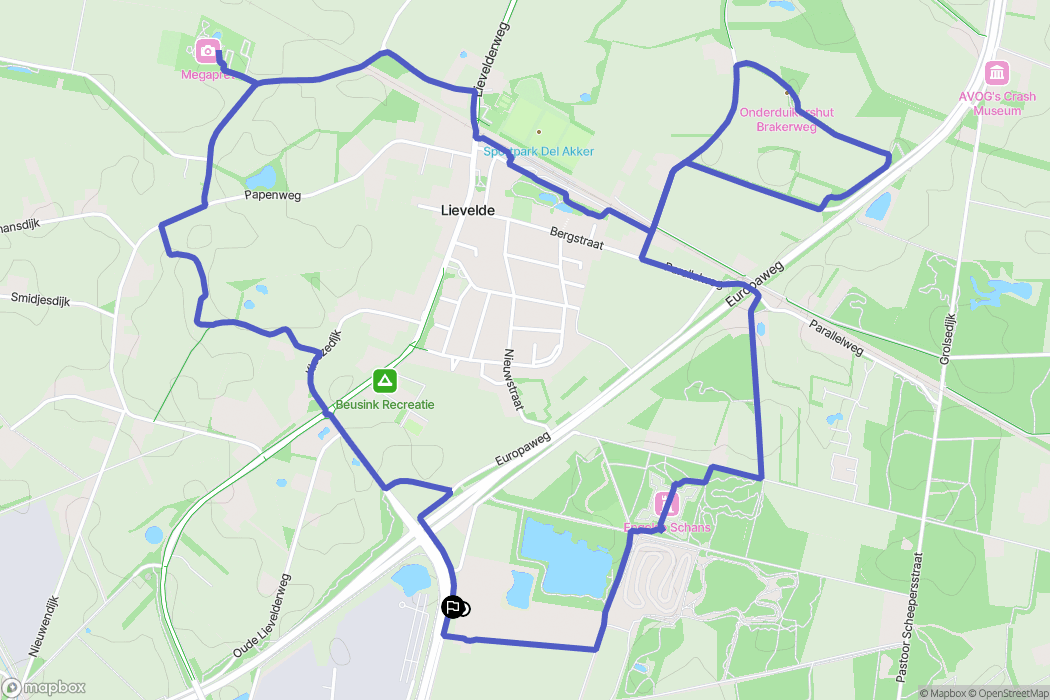 Lievelde: routekaart voor buitenactiviteiten - Netherlands