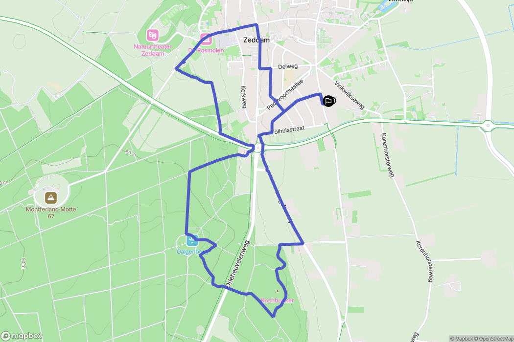 Zeddam: routekaart voor buitenactiviteiten - Netherlands