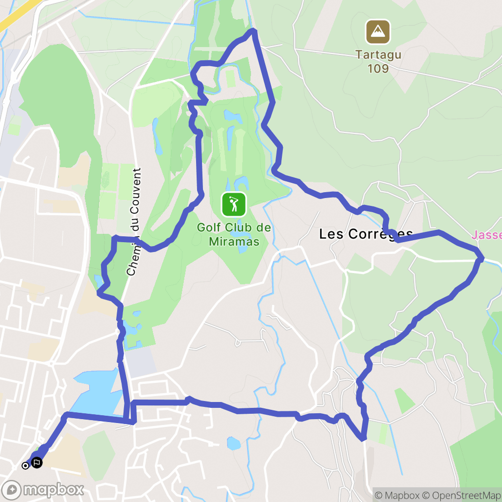 Miramas : carte du parcours de randonnée - France