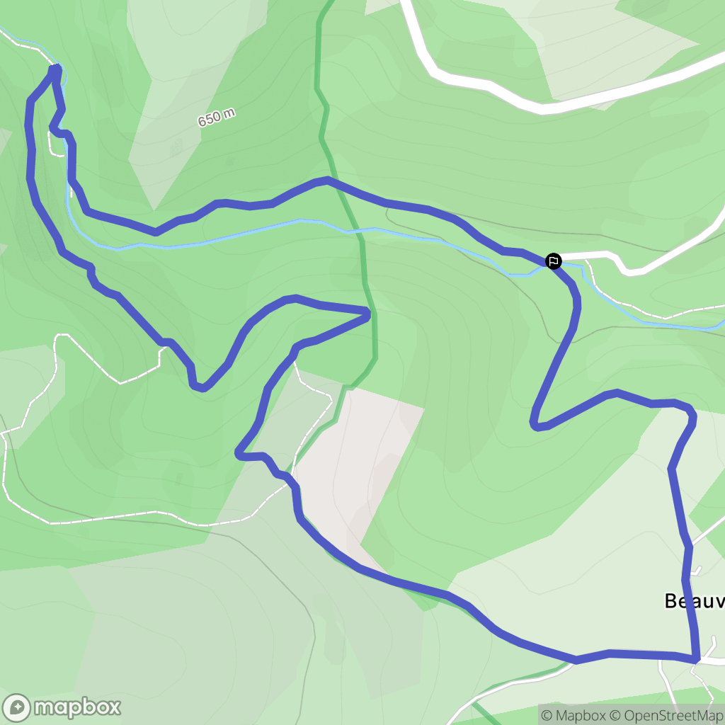 Enval : carte du parcours de randonnée - France