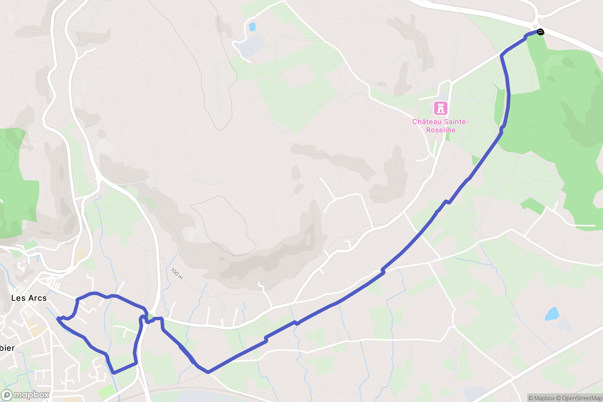 Le Muy : carte du parcours de randonnée - France