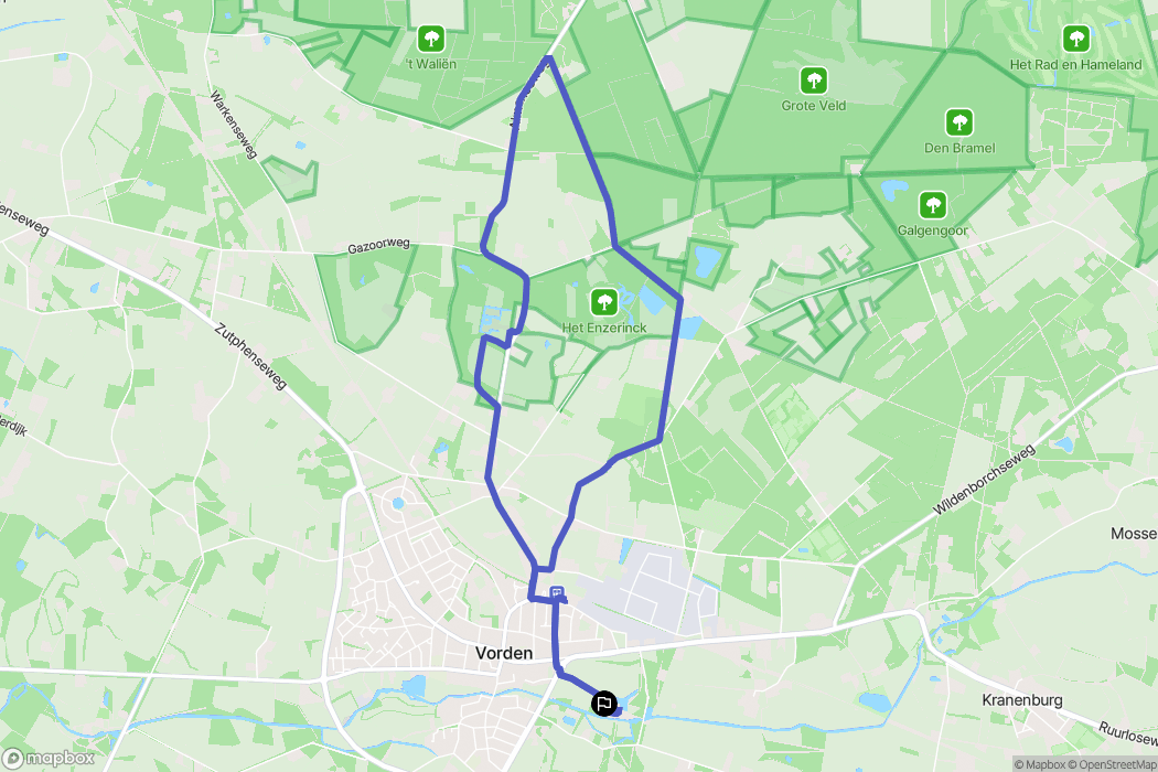 Vorden: routekaart voor buitenactiviteiten - Netherlands