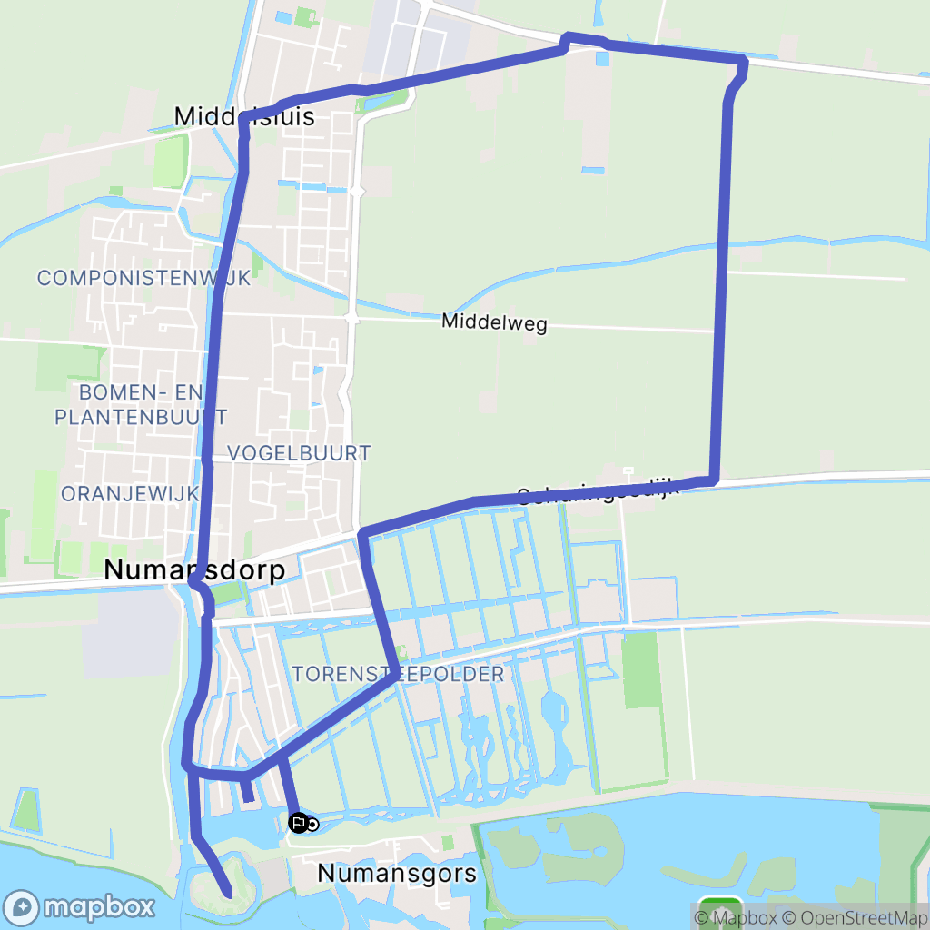 Numansdorp: routekaart voor buitenactiviteiten - Netherlands