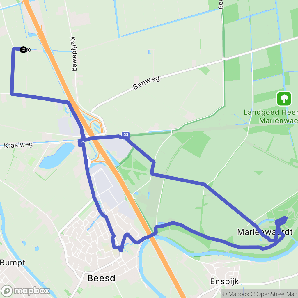 Beesd: routekaart voor buitenactiviteiten - Netherlands