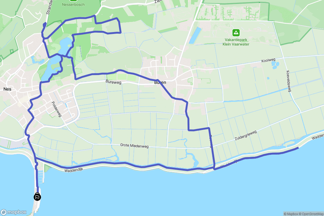 Nes: routekaart voor buitenactiviteiten - Netherlands