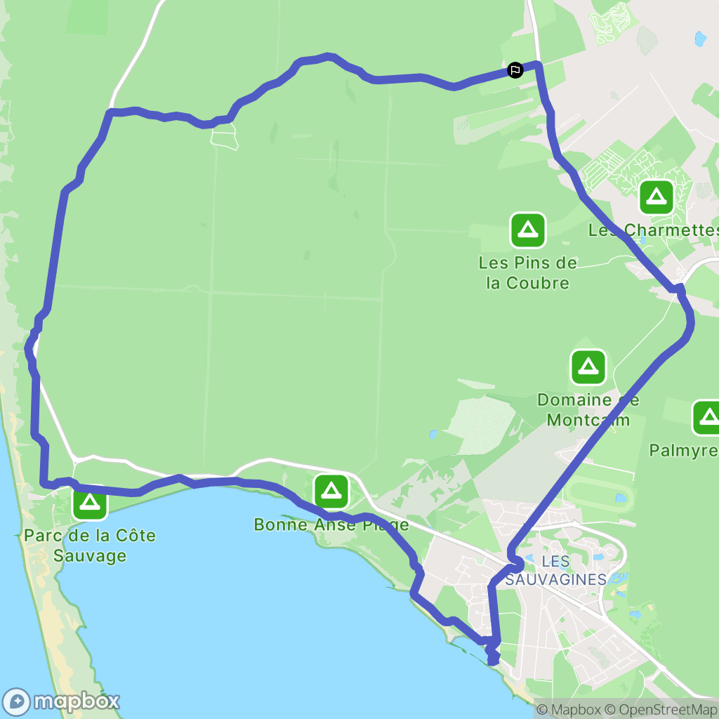 Les Mathes : carte du parcours de randonnée - France