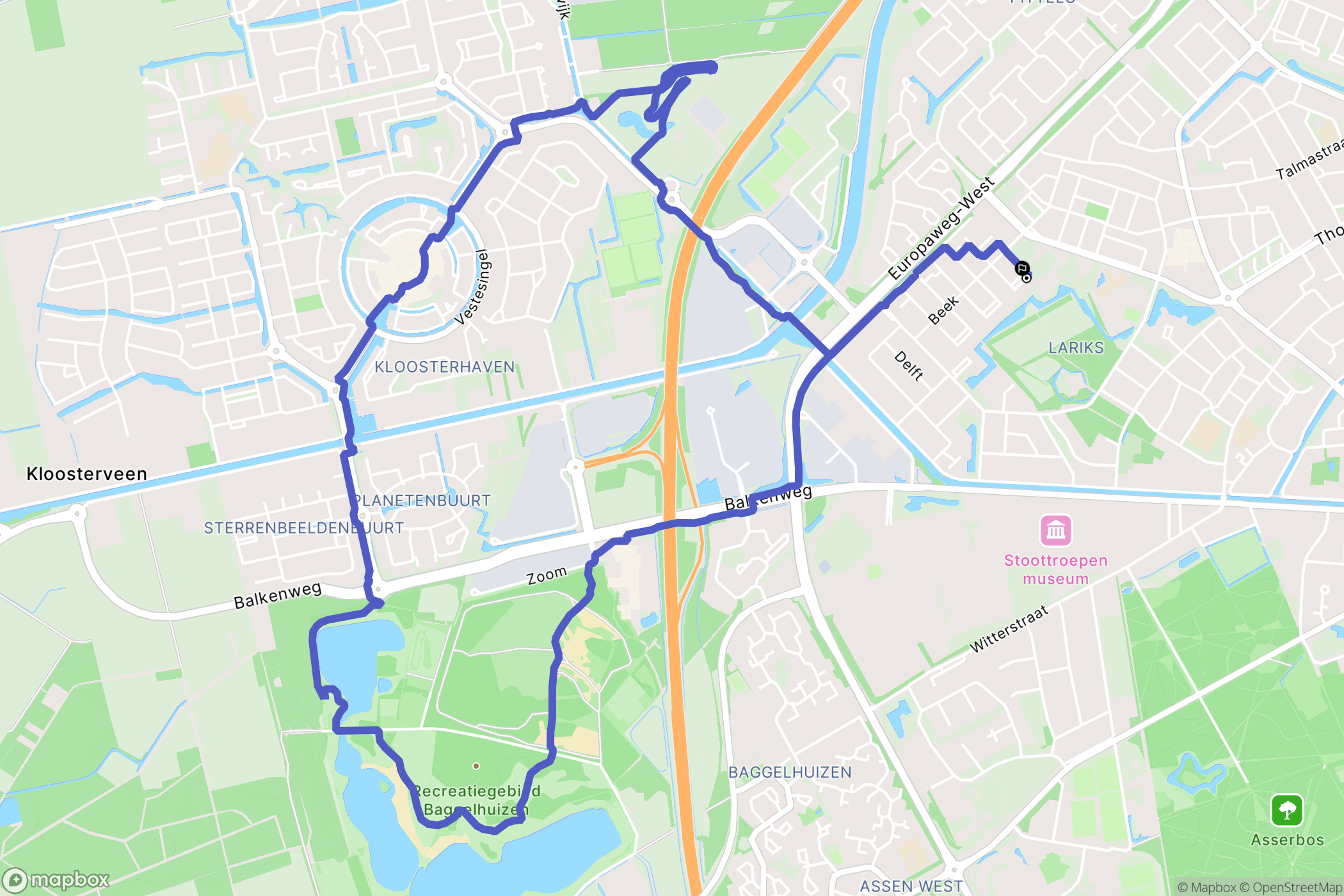 Assen: routekaart voor buitenactiviteiten - Netherlands