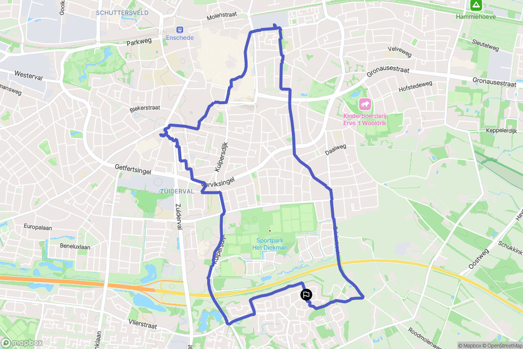 Enschede: routekaart voor buitenactiviteiten - Netherlands