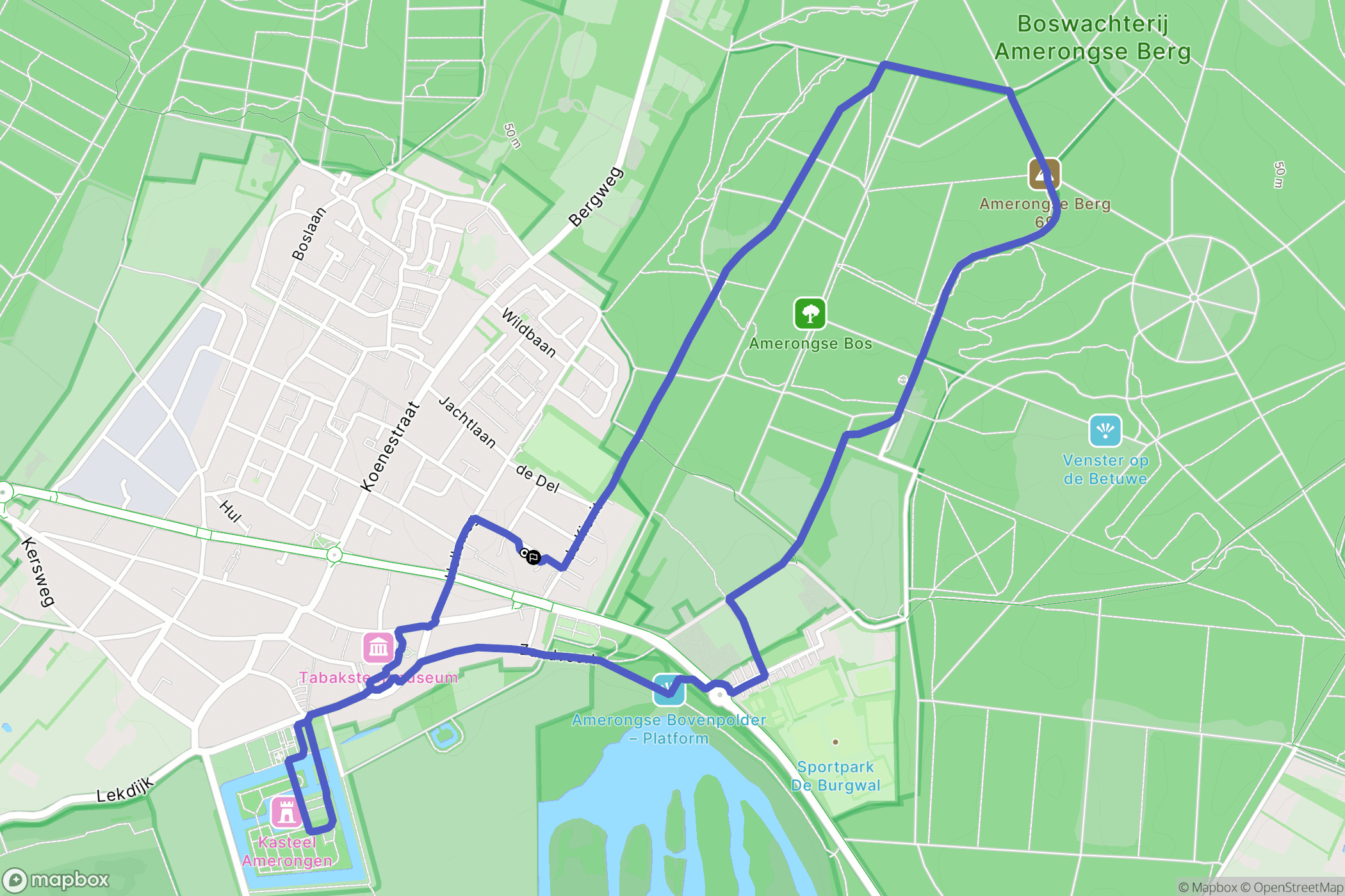 Amerongen: routekaart voor buitenactiviteiten - Netherlands