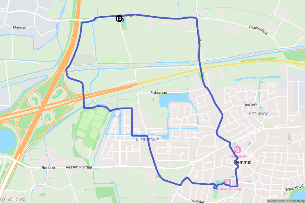 Bemmel: routekaart voor buitenactiviteiten - Netherlands
