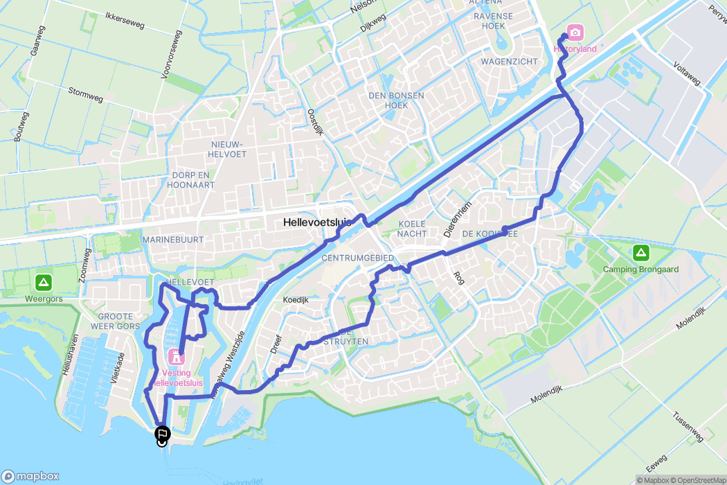 Hellevoetsluis: routekaart voor buitenactiviteiten - Netherlands