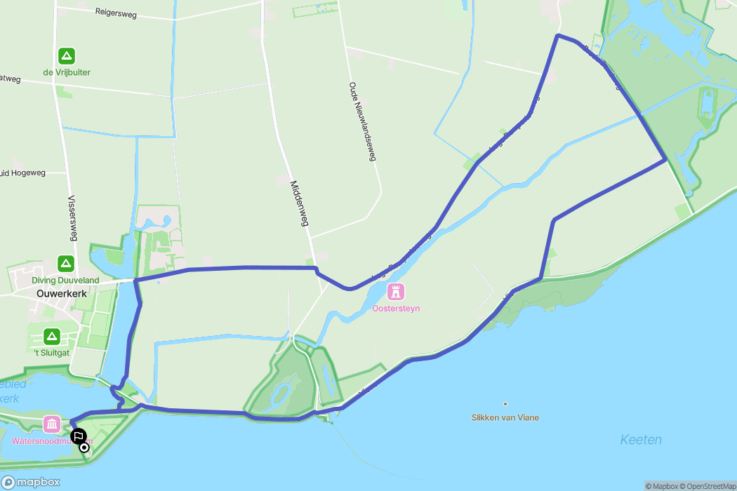 Ouwerkerk: routekaart voor buitenactiviteiten - Netherlands