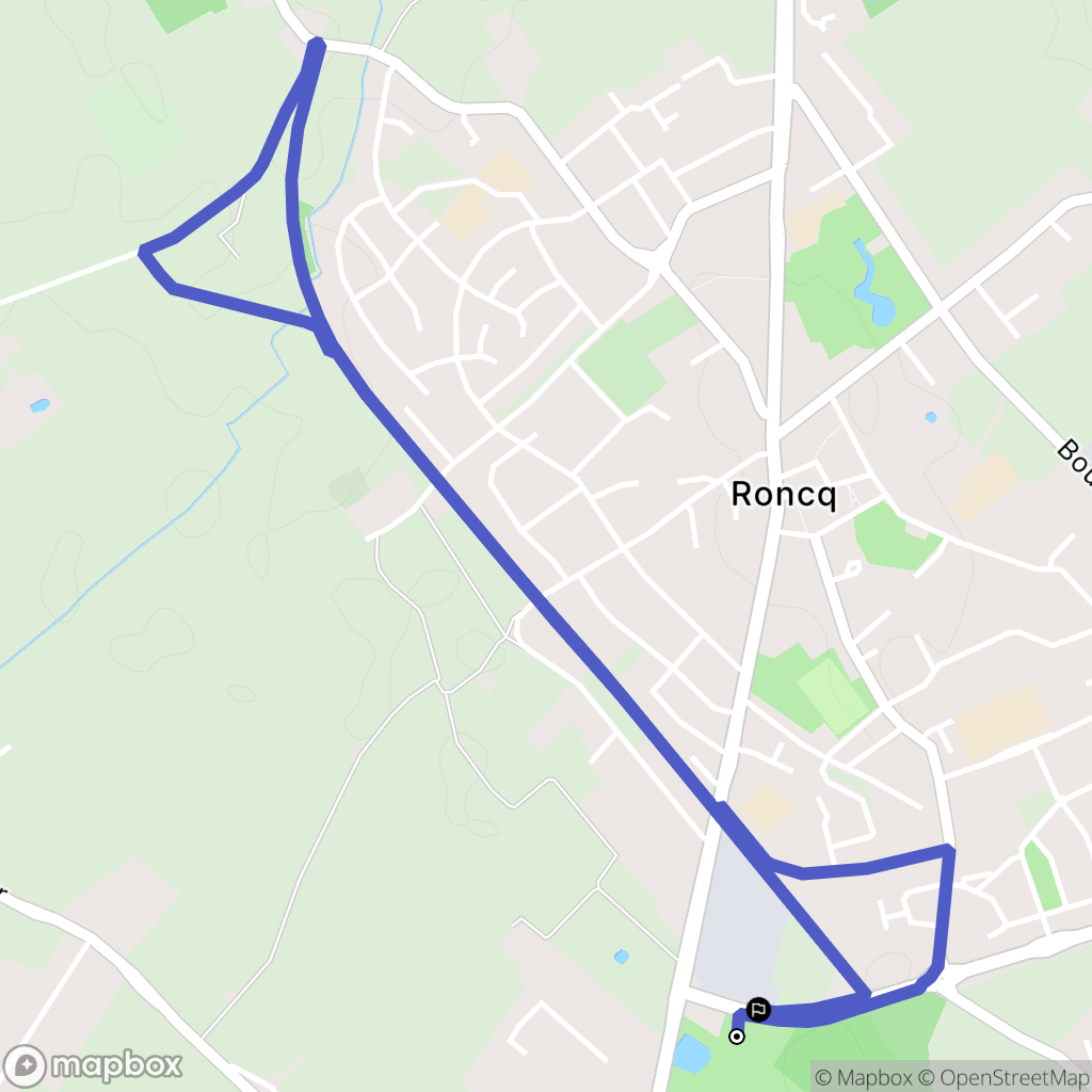 Roncq : carte du parcours de randonnée - France