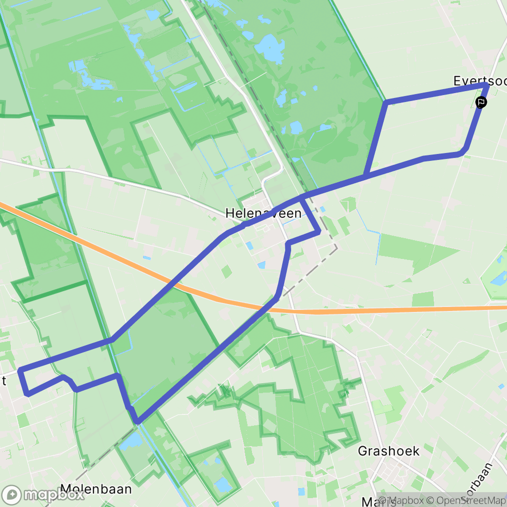 Evertsoord: routekaart voor buitenactiviteiten - Netherlands